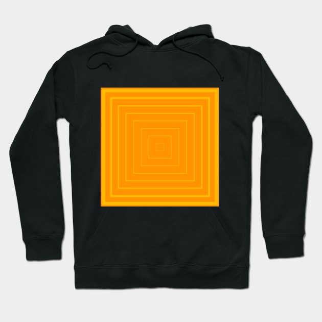 Bullseye Pattern no.6 Alternating Orange and Yellow Lines Hoodie by Neil Feigeles